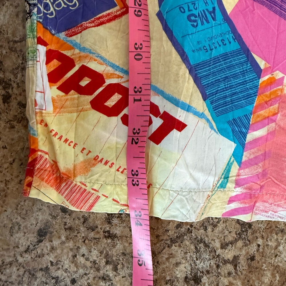 Jams World Retro Lufthansa Airline Ticket Print Vintage Mini Dress Size 3 - Picture 7 of 7